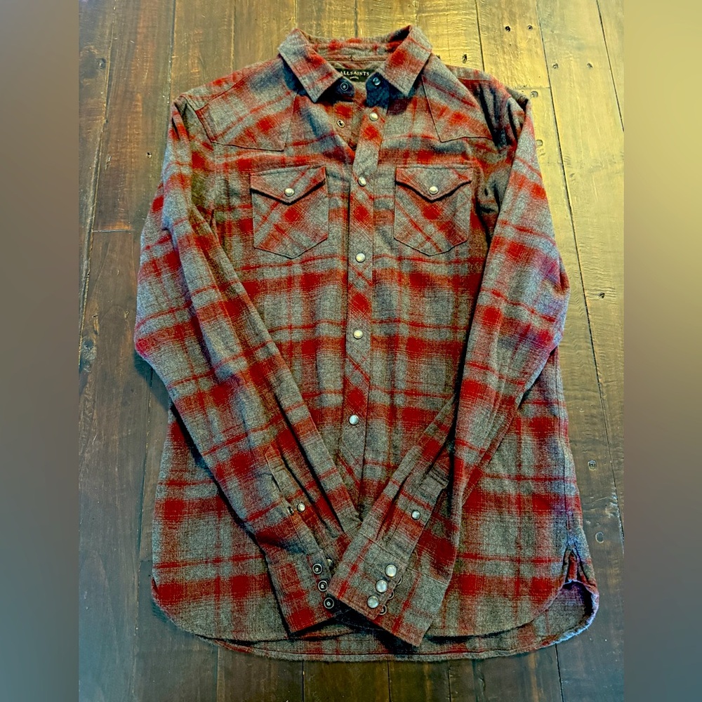 All Saints Button Down Western Shirt